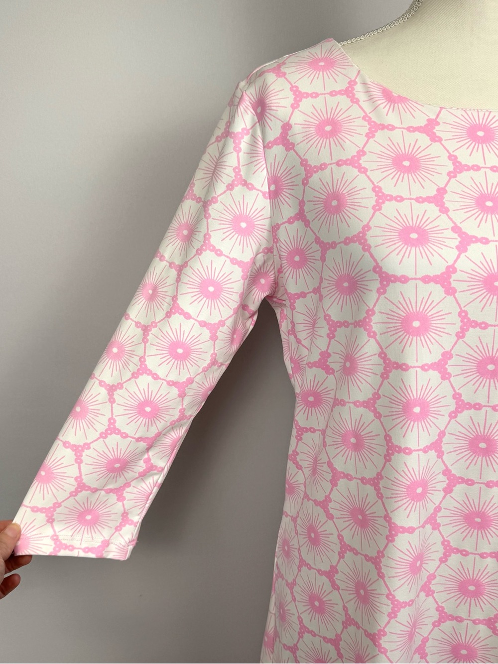 Mahi Gold Bimini Shift Dress Swim Coverup Pink Chatham Lace Size XL Beach Preppy - Picture 4 of 6